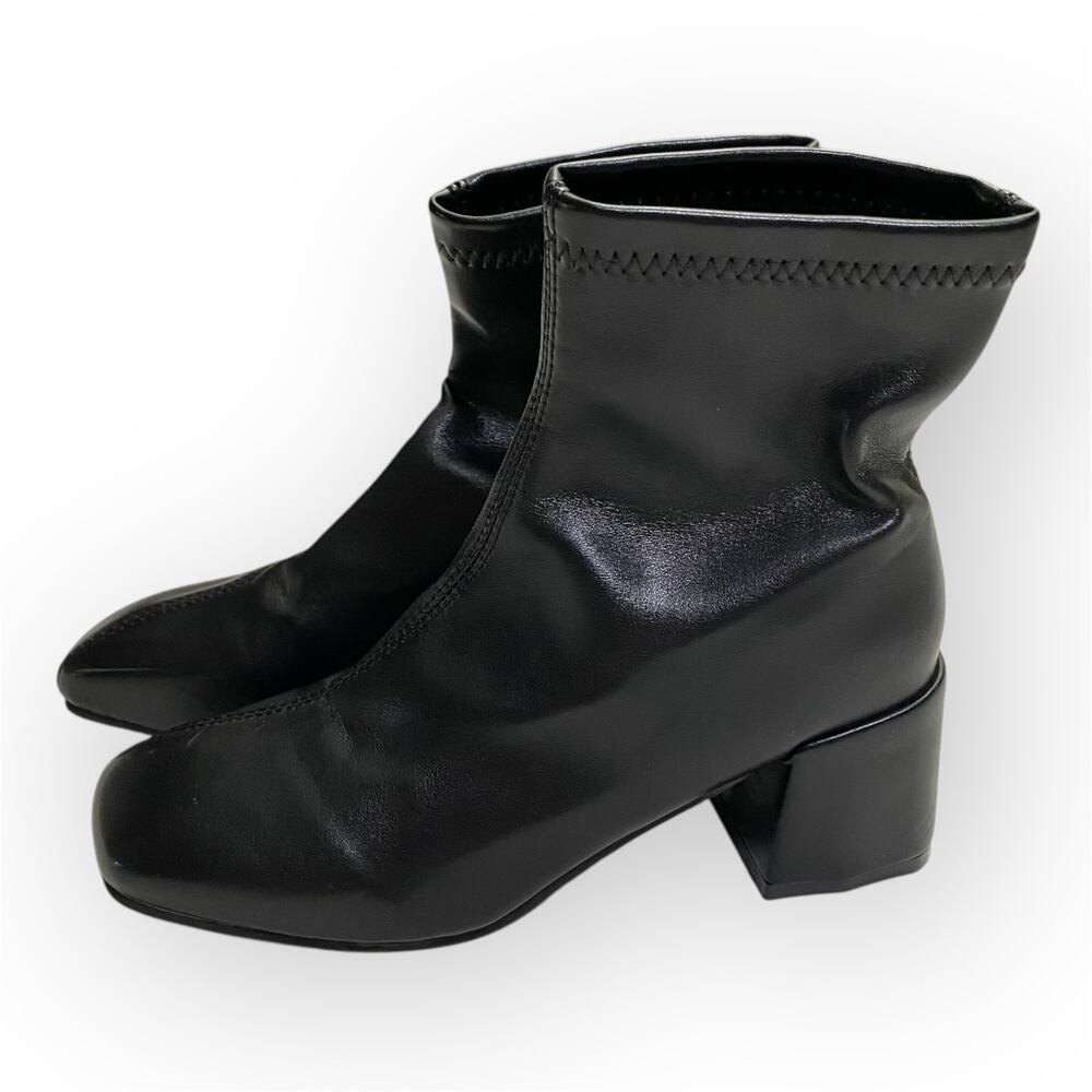 Ankle High Square Boots Black Women’s 36